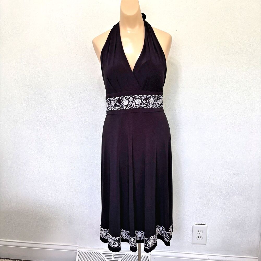 Womens Old Money Halter Cocktail Dress Medium Capsule Quite Luxury Preppy